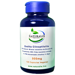 Zeolita Clinoptilolite - 900mg. Frasco de 120 Capsulas.