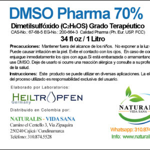 DMSO al 70% - 1 Litro - Uso Terapéutico